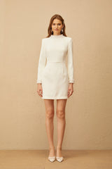 Bernadette White Faux Pearl Mini Dress