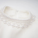 Bernadette White Faux Pearl Mini Dress