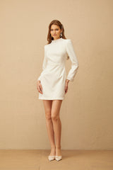 Bernadette White Faux Pearl Mini Dress