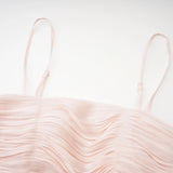 Bernice Pink Glossy Cape  Dress Set