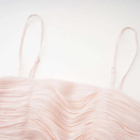 Bernice Pink Glossy Cape  Dress Set
