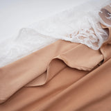 Bethany White Asymmetrical Lace Maxi Dress