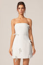 Bianca White Bowknot Sleeveless Mini Dress