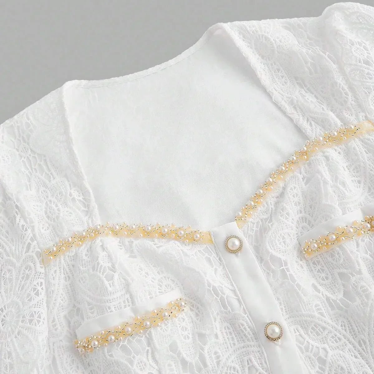 Biancamaria Midi Dress - Sweetheart Neckline - High Waist - Elegant Style - Belted Split - Lace Material
