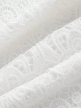 Biancamaria Midi Dress - Sweetheart Neckline - High Waist - Elegant Style - Belted Split - Lace Material
