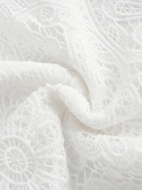Biancamaria Midi Dress - Sweetheart Neckline - High Waist - Elegant Style - Belted Split - Lace Material