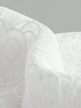 Biancamaria Midi Dress - Sweetheart Neckline - High Waist - Elegant Style - Belted Split - Lace Material