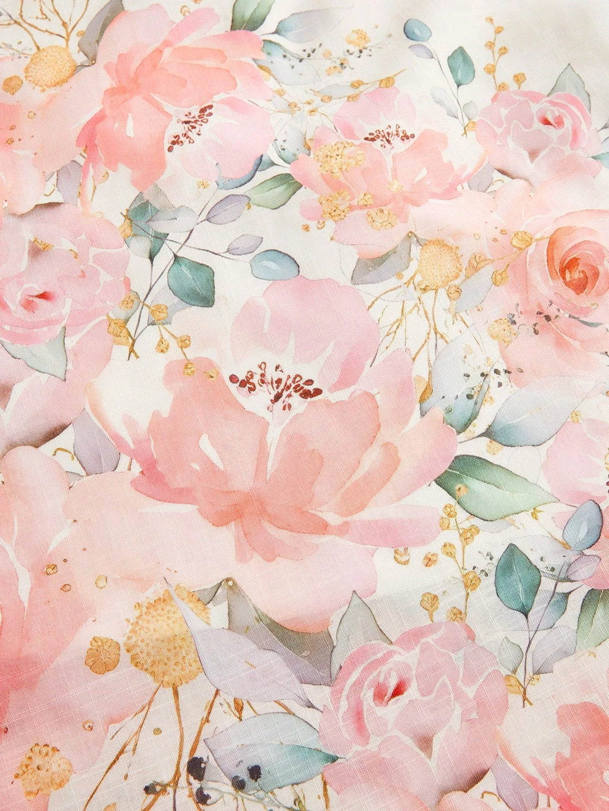 Bianchina Midi Dress - Deep V Neck - High Waist - A Line - Floral Print - Elegant
