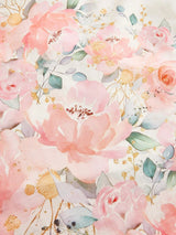 Bianchina Midi Dress - Deep V Neck - High Waist - A Line - Floral Print - Elegant