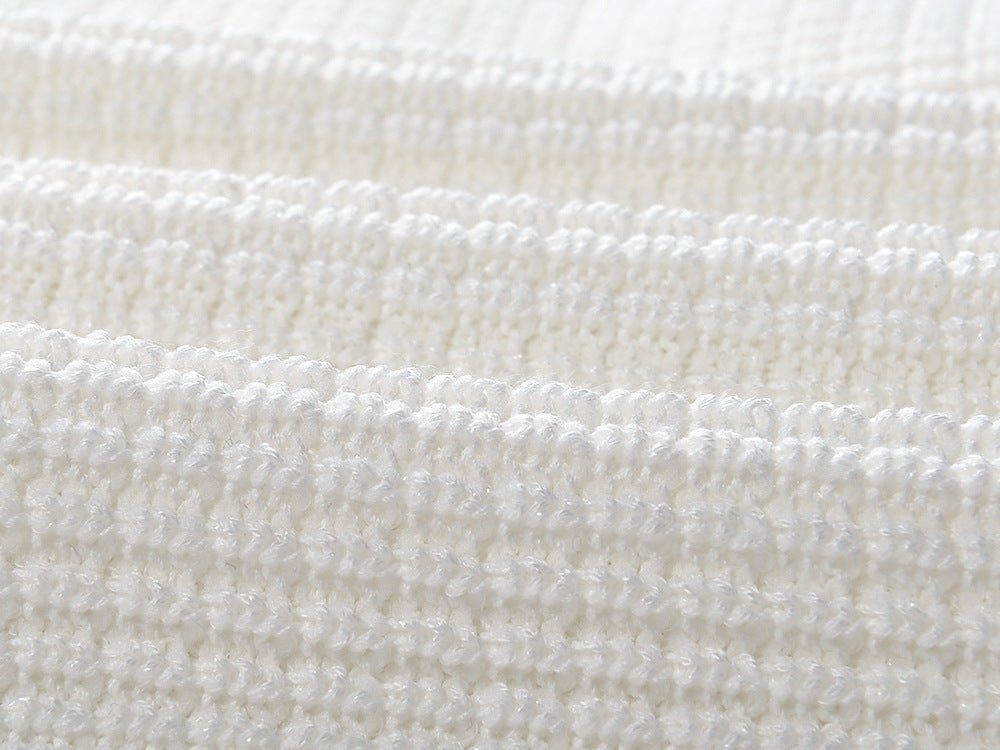 Bice Dress - Tailored Waist With Flared Hem - V - Neck With Contrasting Trim - Form - Fitting Yet Comfortable - Chic Modern Silhouette - Textured Knit Fabric