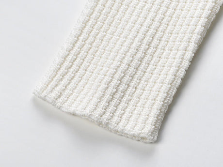 Bice Dress - Tailored Waist With Flared Hem - V - Neck With Contrasting Trim - Form - Fitting Yet Comfortable - Chic Modern Silhouette - Textured Knit Fabric