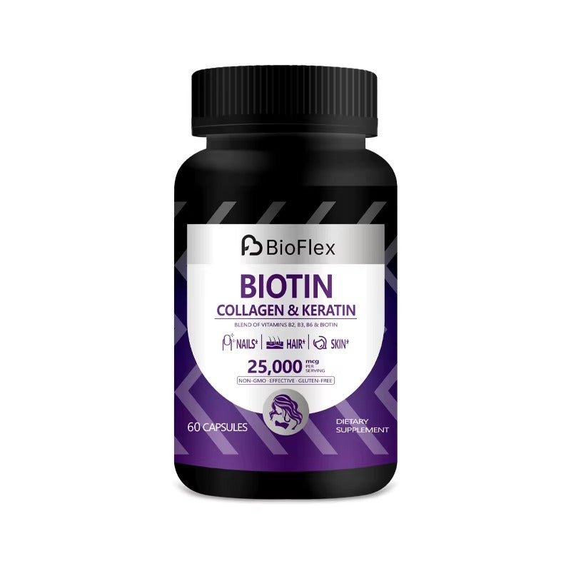 Biotin 60 Capsules – Hair, Skin & Nail Support with Multivitamins