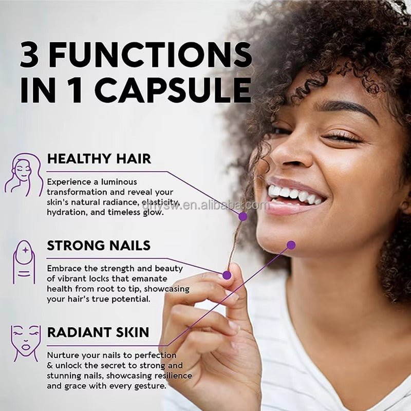 Biotin 60 Capsules – Hair, Skin & Nail Support with Multivitamins