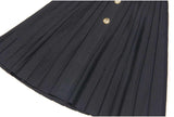 Black A-line Dress with Gold Accents