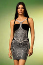Black Elin Sleeveless Hollow Out Bandage Mini Dress