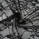 Black floral lace matching set with sleeveless vest and dress in Louise style