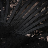 Black mini dress with lace trim called Kylitha