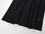 Black ribbed maxi dress with studded collar