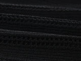 Black ribbed maxi dress with studded collar