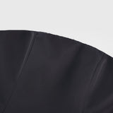 Black strapless mini dress with corset style and floral petal details named Lucie