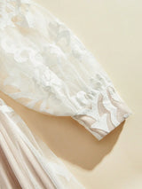 Black Vintage Elegant Lace MidLength Dress For Women SpringSummer