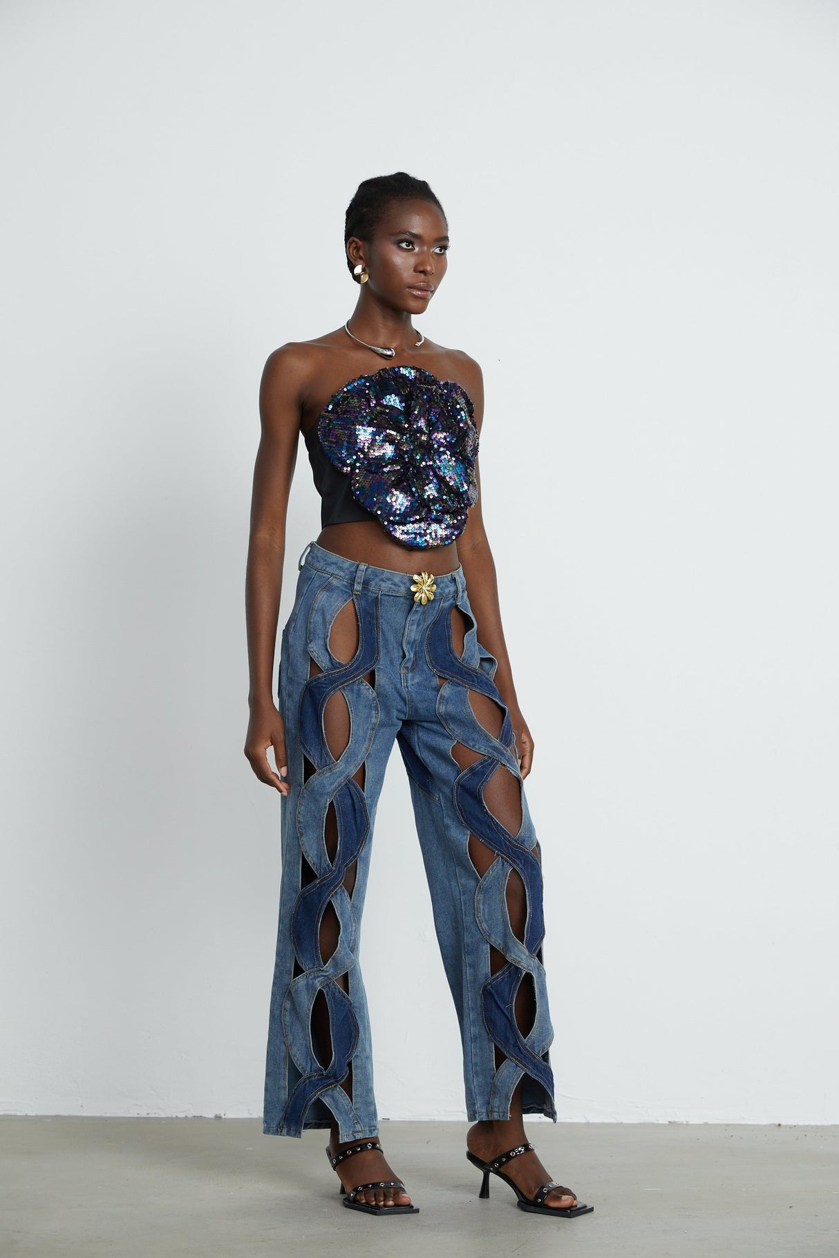 Blanche highwaist cutout jeans