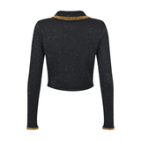 Zoe Jacket & Skirt Black Sequin Matching Set