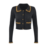 Zoe Jacket & Skirt Black Sequin Matching Set