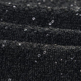 Blandine black sequin jacket  skirt matching set