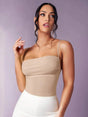 Bodysuit - Slim Fit - High Stretch Fabric Elasticity - Backless, Lace Up - Natural Waist Line (mid Waist) - Sleeveless Length