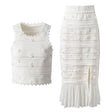 Boho Top & Skirt Set - Embroidered Details - Figure - Enhancing Fit - Flowy Hemline - Boho - Chic Styling - Ideal For Spring & Summer