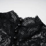 Bokamoso Black Lace Panel Maxi Gown