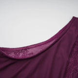 Borbála Magenta Lace Bodice Ruched Maxi Dress