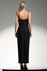 Brenna Black Diamond Pattern Dress