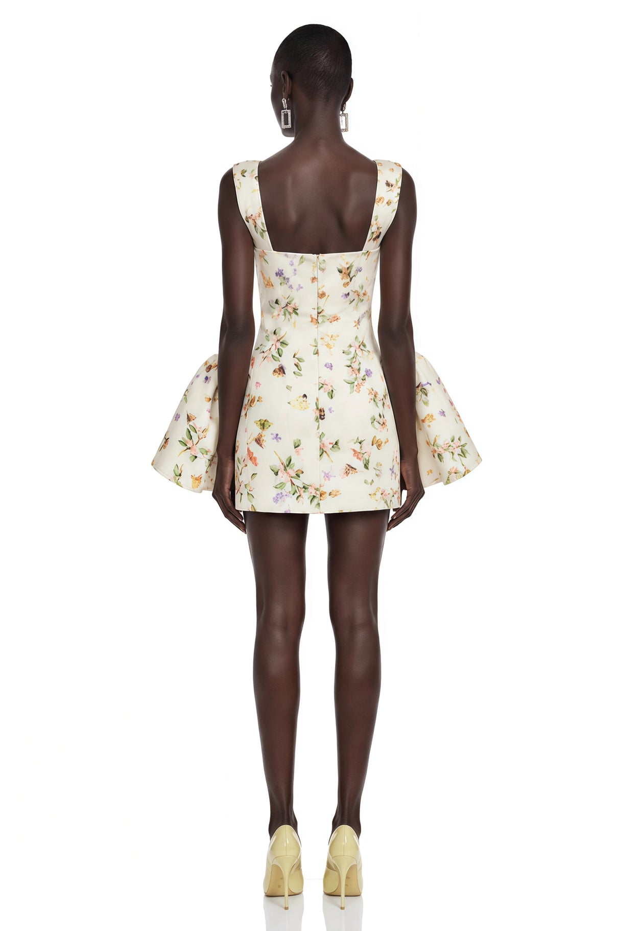 Brielle White Floral Print Corset Mini Dress