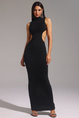 Bristol Black Cut-Out Detail Sleeveless Dress for Women