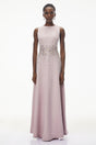 Bronislava Lotus Pink Embellished Maxi Dress