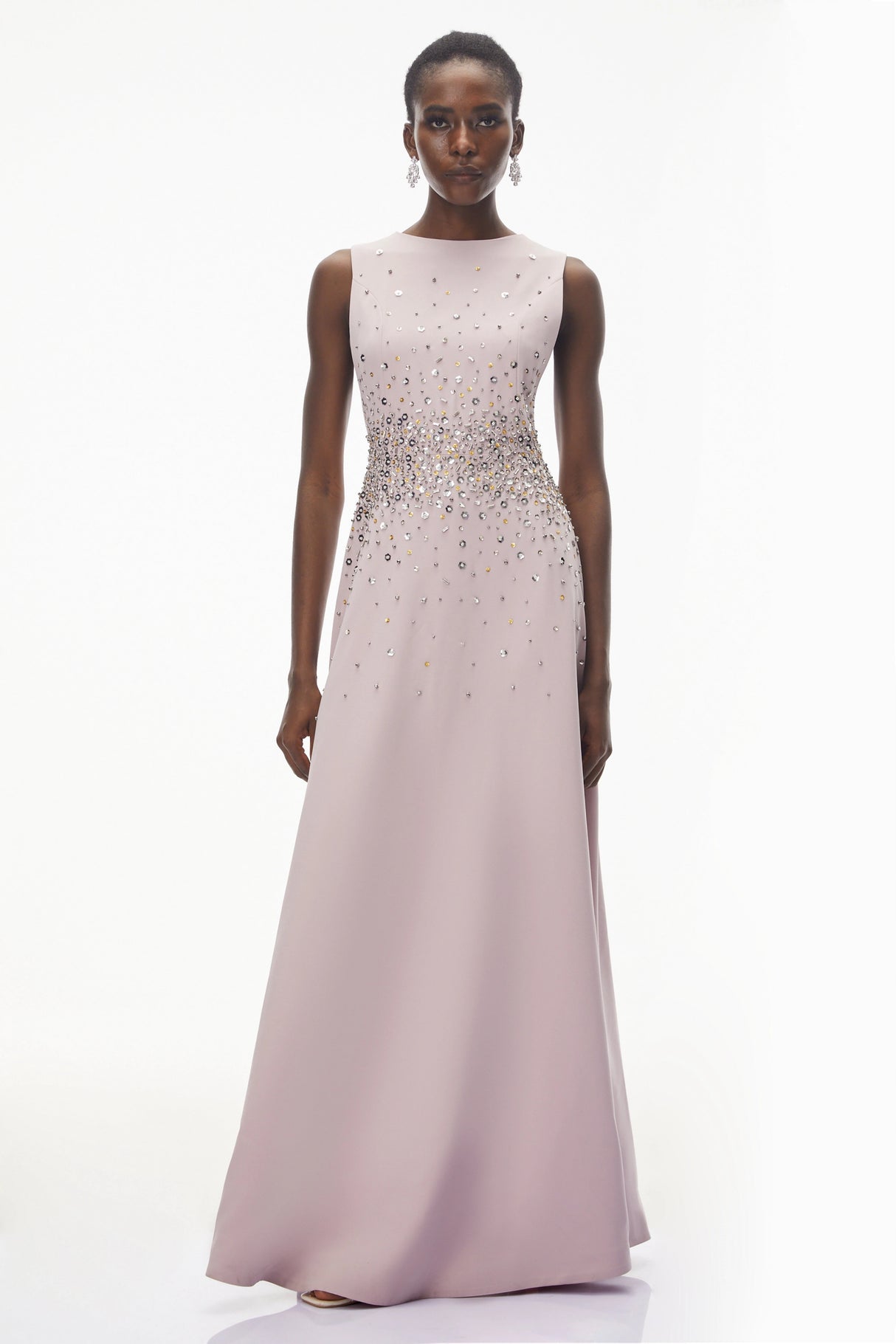 Bronislava Lotus Pink Embellished Maxi Dress
