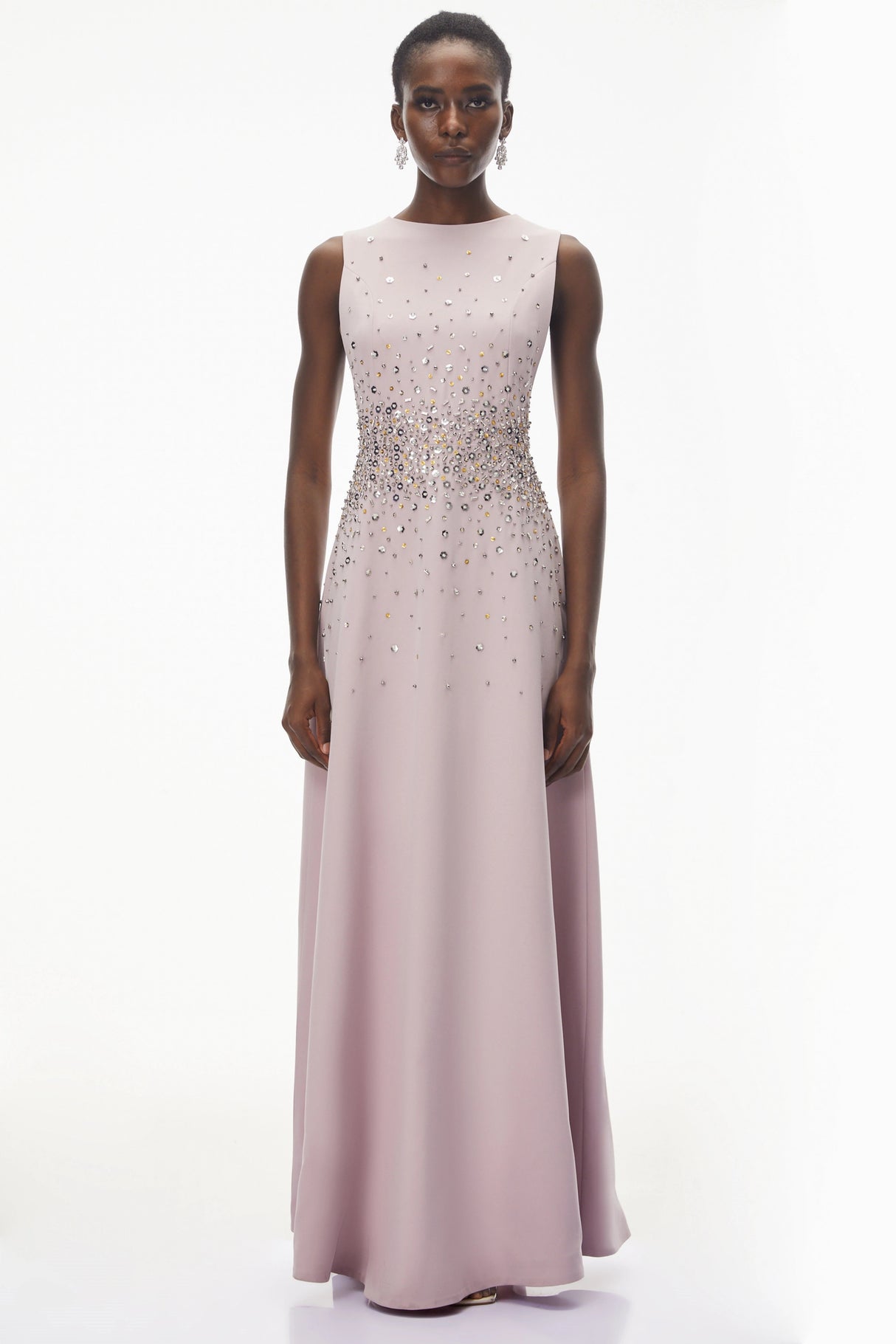 Bronislava Lotus Pink Embellished Maxi Dress