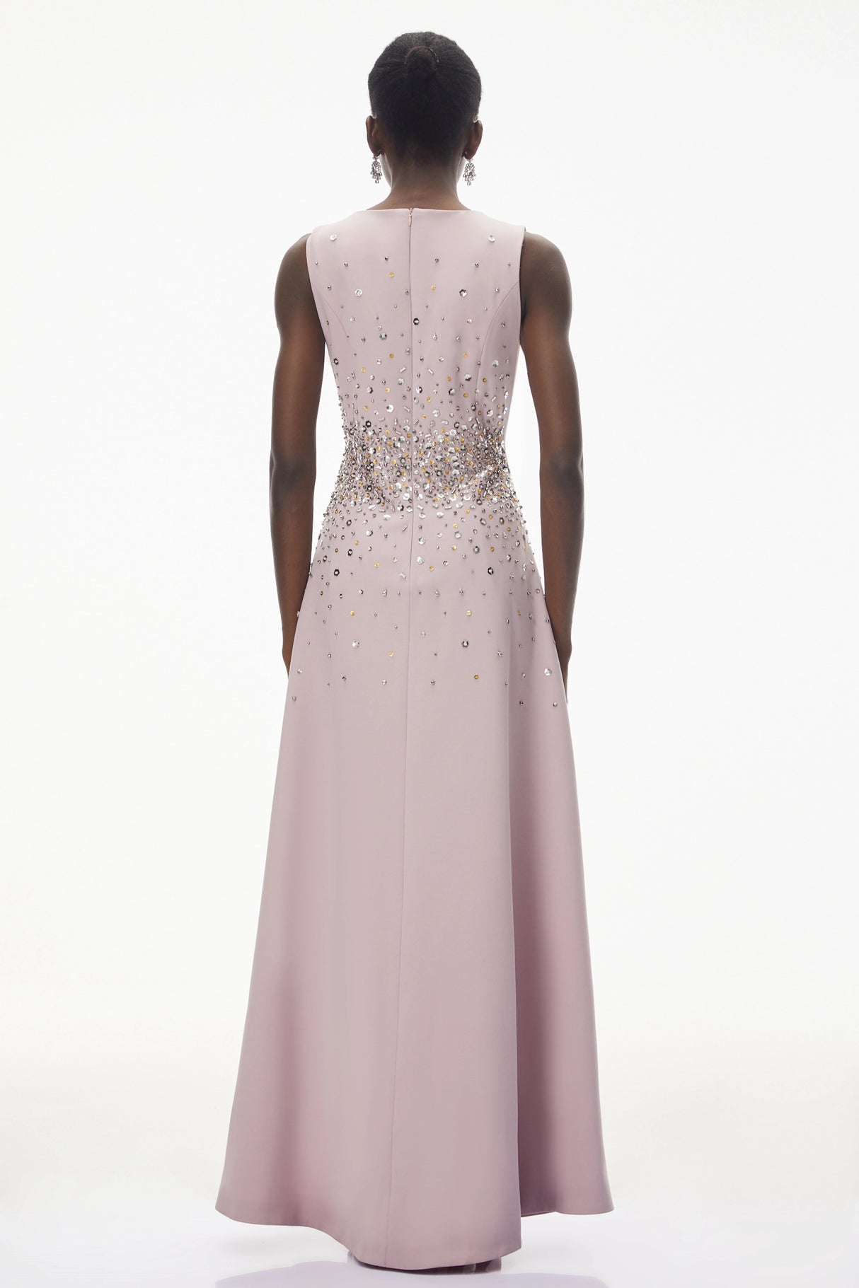 Bronislava Lotus Pink Embellished Maxi Dress