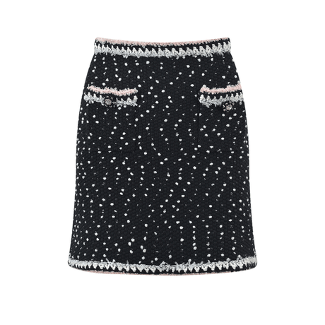 Brooklynn Jacket & Skirt - Long Sleeve - Snowflake Dots Design - Front Button Fastening - Knitted Construction