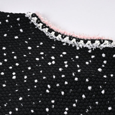 Brooklynn Jacket & Skirt - Long Sleeve - Snowflake Dots Design - Front Button Fastening - Knitted Construction
