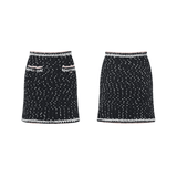 Brooklynn Jacket & Skirt - Long Sleeve - Snowflake Dots Design - Front Button Fastening - Knitted Construction