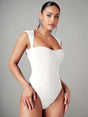 Brynn Bodysuit - High Stretch Fabric - Slim Fit - Sleeveless Length - Natural Waist Line (mid Waist) - Sweetheart Neckline - Cut Out