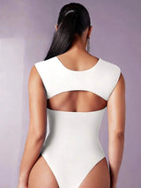 Brynn Bodysuit - High Stretch Fabric - Slim Fit - Sleeveless Length - Natural Waist Line (mid Waist) - Sweetheart Neckline - Cut Out