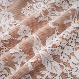 Bulelwa White SemiSheer Floral Lace Mini Dress