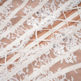 Bulelwa White SemiSheer Floral Lace Mini Dress