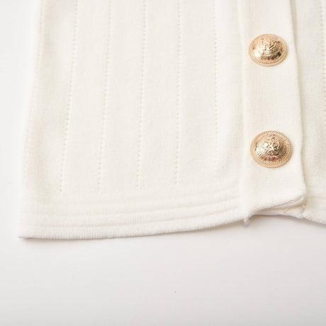 Button detailing knitted top  skirt matching set