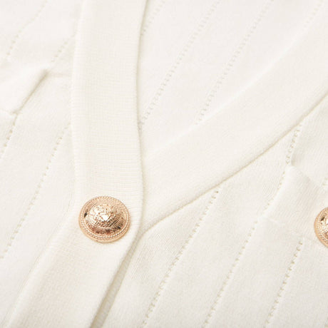 Button detailing knitted top  skirt matching set
