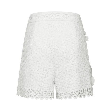 Calla fauxflower cutout blouse  shorts matching set
